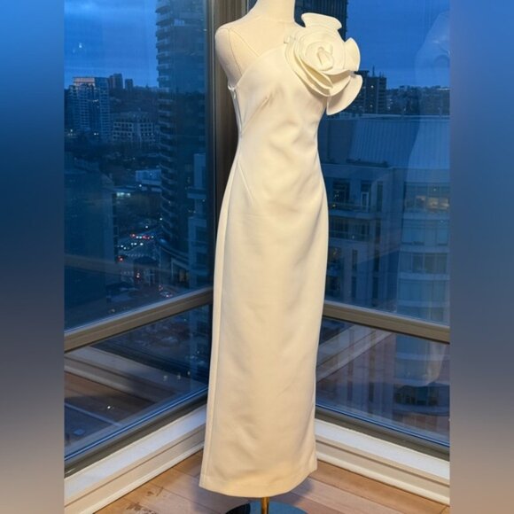 🆕 ACLER 🧿 NWOT Wynyard One Shoulder Maxi Dress, Ivory - Sz AU 8 US 4 - Picture 9 of 14